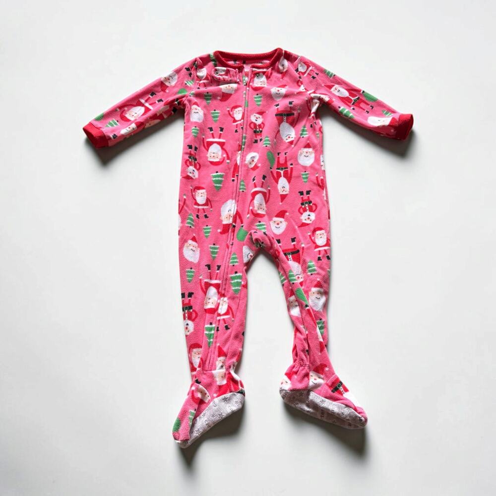 Carter’s Pink Christmas Footed Pajamas Size 2T